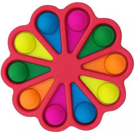 Premium Simple Dimple Multi Color Fidget Toy | Pop It / Fidget Pad | Tik Tok Simpl Dimpl Fidget | Rood